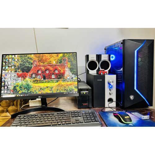 Gaming PC with AMD Ryzen 5 5600G 22" FHD Monitor