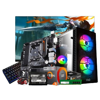 Desktop PC Ryzen 5 3400G 256GB SSD 22" Monitor