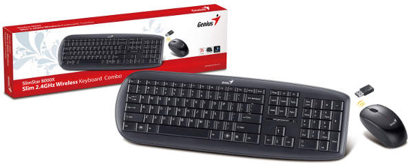 Genius SlimStar 8000x Wireless Slim Keyboard and Mouse Combo
