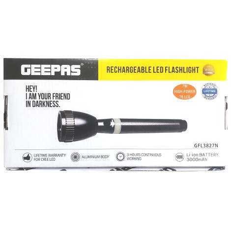 Geepas GFL3827N Rechargeable LED Flash Light