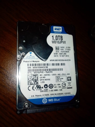 Western Digital WD10JPVX 1TB 2.5" SATA Laptop Hard Disk