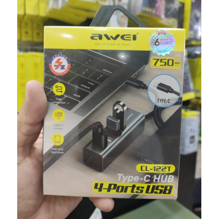 Awei CL-122T 4 Port Type-C Hub