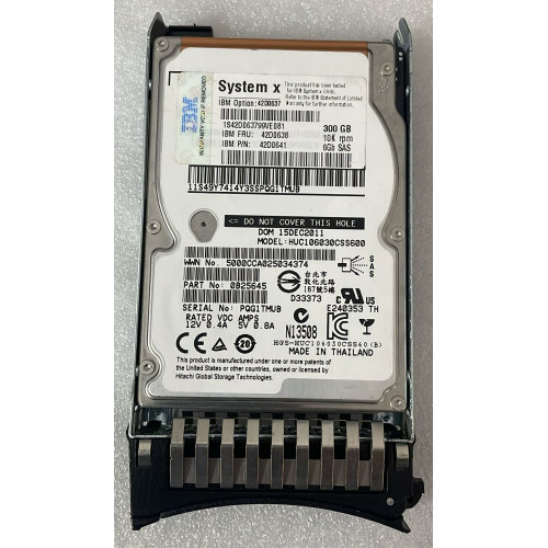 IBM 300GB 10K 6G 2.5" SAS Server HDD