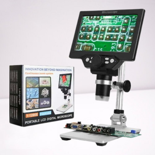 G1200 1200X Zoom Digital Microscope with 7" LCD Monitor