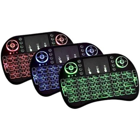 Wireless 3 Color Backlit Mini Keyboard with Touchpad