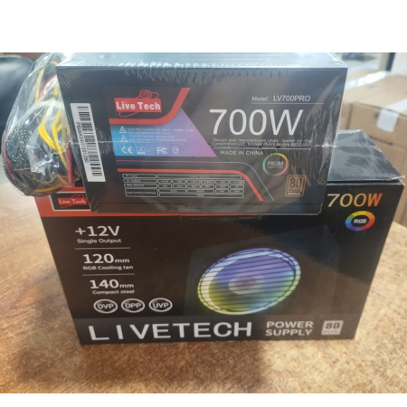 Live Tech 700W RGB Gaming Power Supply