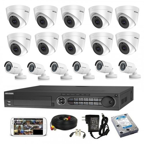 16-Pcs 2MP Full Color Camera 2000GB HDD CCTV Package