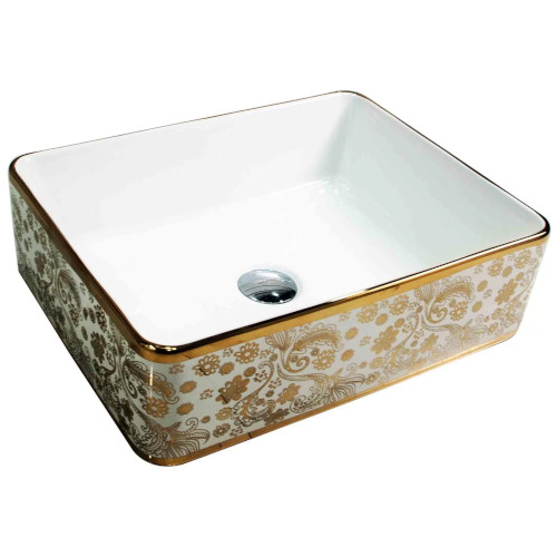 Marquis Gold-White Counter Top Wash Basin