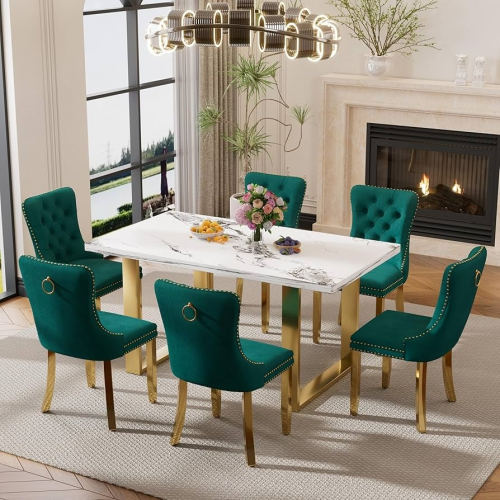 Marble Top Style Dining Table Set JFD322