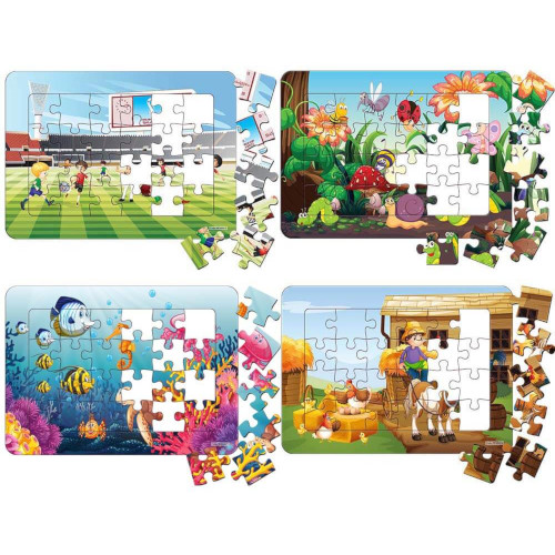 24-Pcs Duplex Board Jigsaw Puzzle