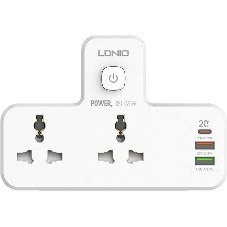 LDNIO SC2311 3-Port USB Charger Extension Power Strip