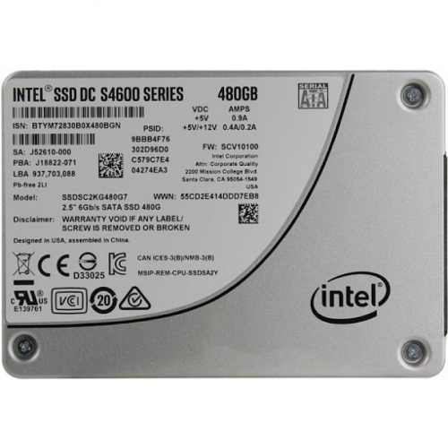 Intel S4600 480GB SATA 2.5" Server SSD