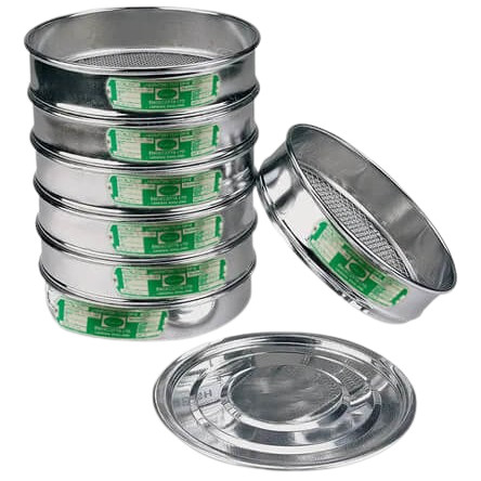 Sieve Set 200mm for Sand FM 8 Pcs Set (Sieve with Lead Pan)