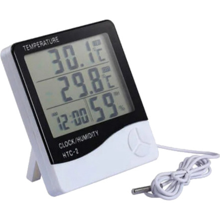 HTC-2 Temperature Humidity Digital Hygrometer with Clock