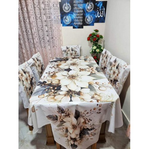 Luxurious 3D Print Table Cloth Set