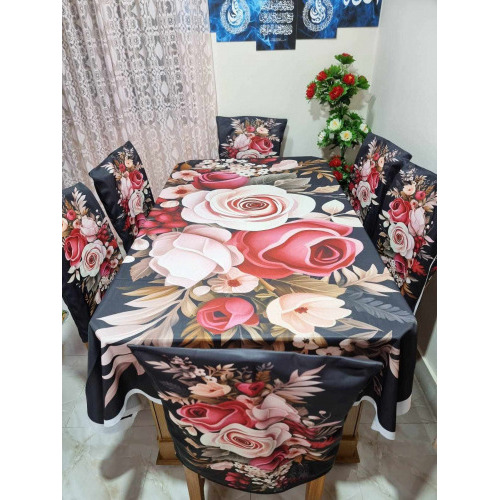 Premium 3D Print 6-Pcs Table Cloth Set