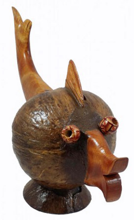 Wooden Bank Stylish and Fashionable Fish Design Showpiece
