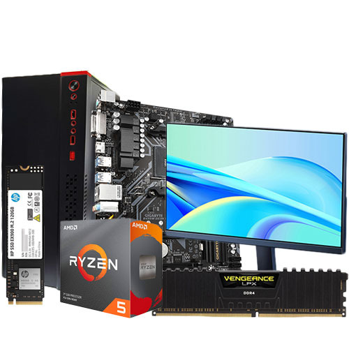 Desktop PC AMD Ryzen 5 5600G 21.5" Borderless Monitor