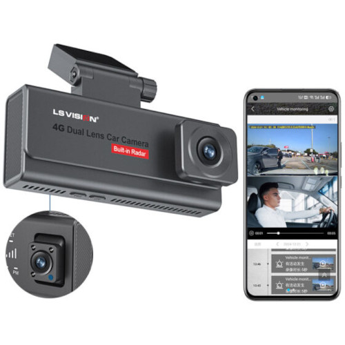 LS Vision 4G Dual Lens Car Camera