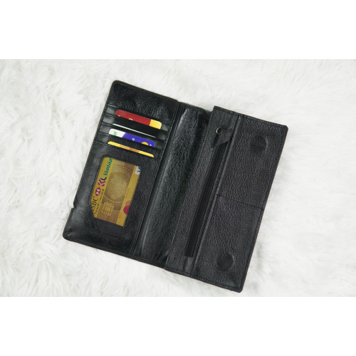 Genuine Leather Long Wallet