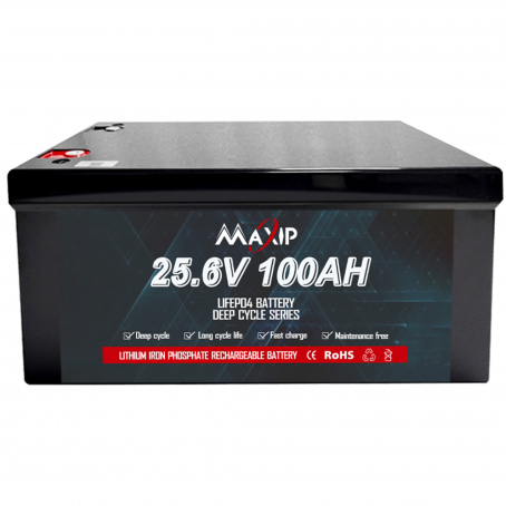 MAXIP 25.6V 100Ah Lithium Iron Phosphate Battery