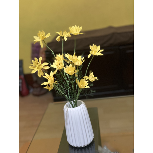 Artificial Flower & White Vase