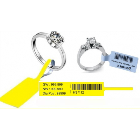 Jewelry Tag Barcode Sticker