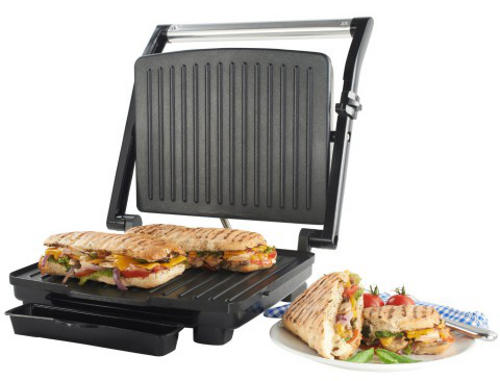 VonShef 4 Slice Non-Stick 2-in-1 Sandwich Press and Grill