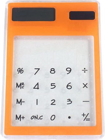Solar Touch Calculator 8 LCD Digit 20-Key Transparent Screen