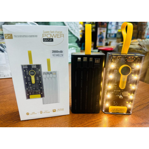 Transparent 20000mAh 22.5W Powerbank