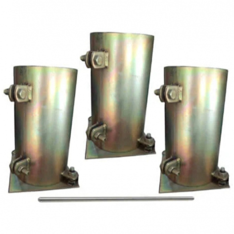 1-Rod & 3-Cylinder Concrete Mold Set