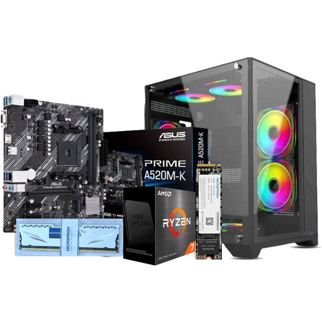 Desktop PC Ryzen 5 5600 AIGO B450M-K & RX580 8GB GPU
