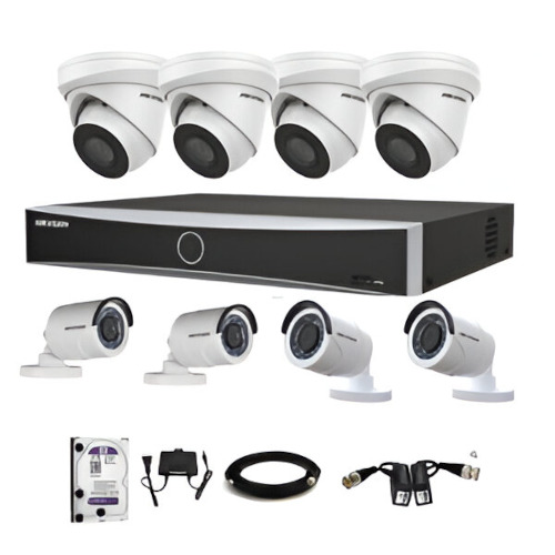 CCTV Package Hikvision 1TB HDD 8-CH DVR 8-Pcs Camera