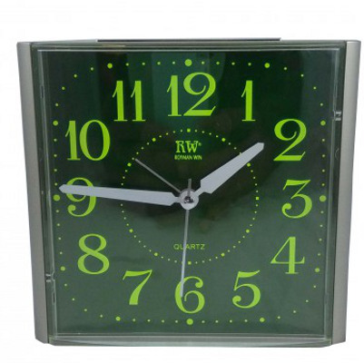 Royman Win Jumping Movement Analog Square Table Clock
