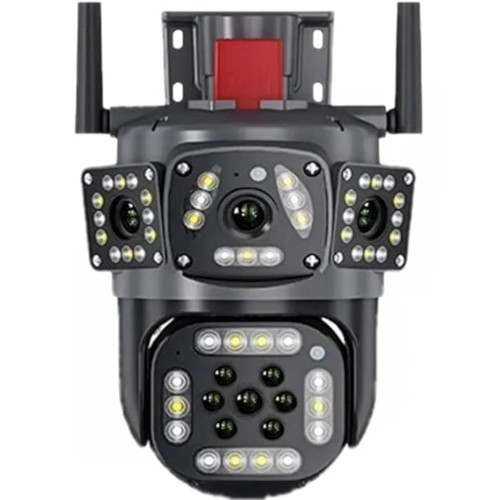 8MP PTZ Wi-Fi 4K Dual Lens Three-Screen Outdoor Camera