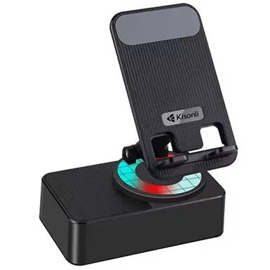 KISONLI M-1 Wireless RGB Bluetooth Speaker with 360° Phone Holder