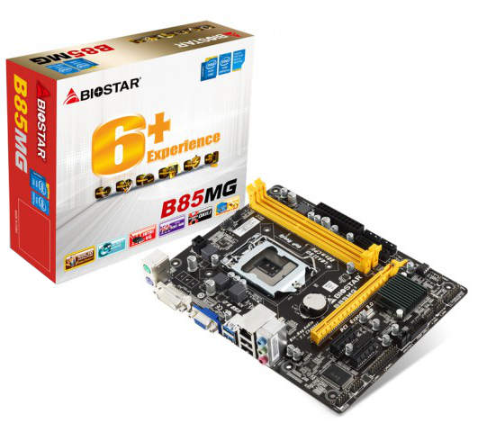 Biostar B85MG USB 3 Intel HD VGA 8CH Audio Motherboard