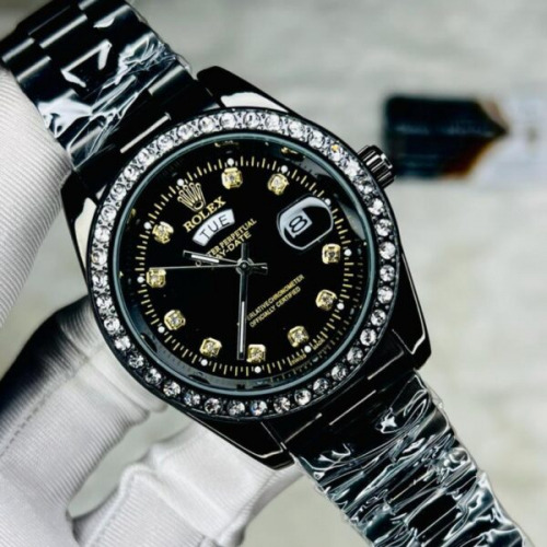 Rolex Quartz Movement Stainless Steel Analog Black