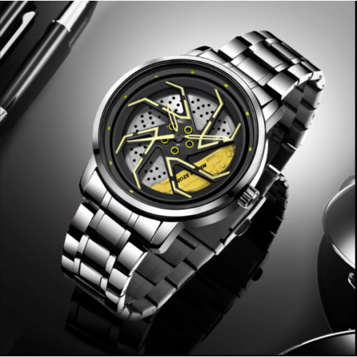 Men’s Quartz Wheel Rotating Hand Watch