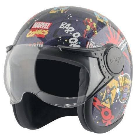 Vega Jeet Marvel Half Face Bike Helmet
