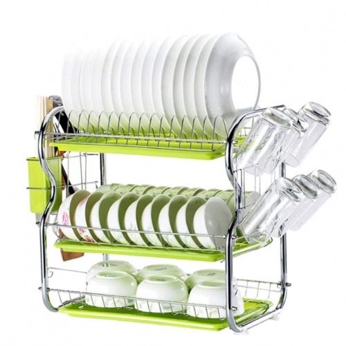 3-Layer Kitchen Dish & Cup Drying Rack