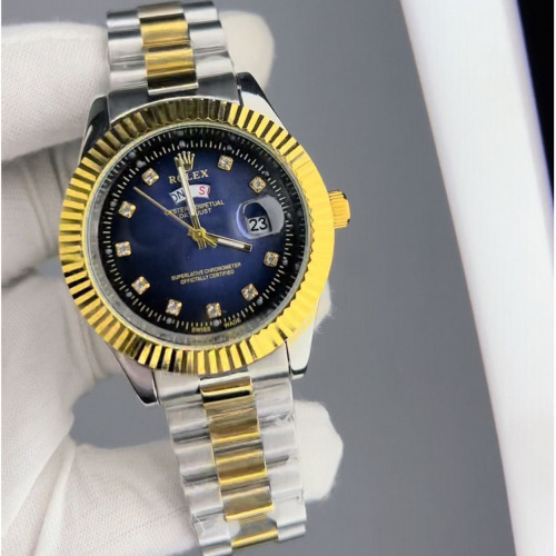 Rolex Quartz Movement Gold + Silver Wrist Watch