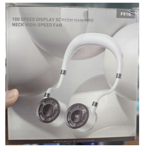 F916 100 Speed Display Screen Hanging Neck Fan
