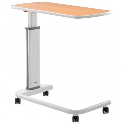 Sleek Wooden Patient Overbed Food Table