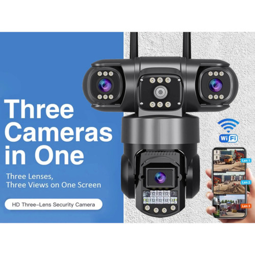 V380 5MP Triple Lens PTZ Wireless IP Camera