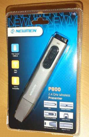 Newmen P800 Wireless 2.4 GHz Presenter Pointer with Stylus