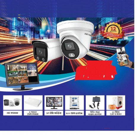 CCTV Package 4-CH DVR 2-Pcs Camera & 17" Monitor