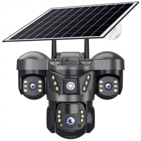 V380 Pro 3-Lens 4G Solar Wi-Fi Outdoor PTZ Camera