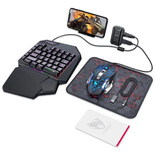 T-WOLF TF950 5 In 1 Wired Gaming Combo