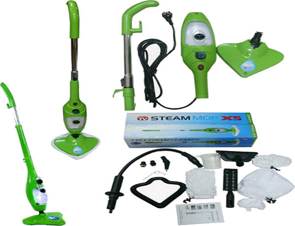 Steam Cleaner H20 MOP X5 Hand-held 5-In-1 Green Cleaning
